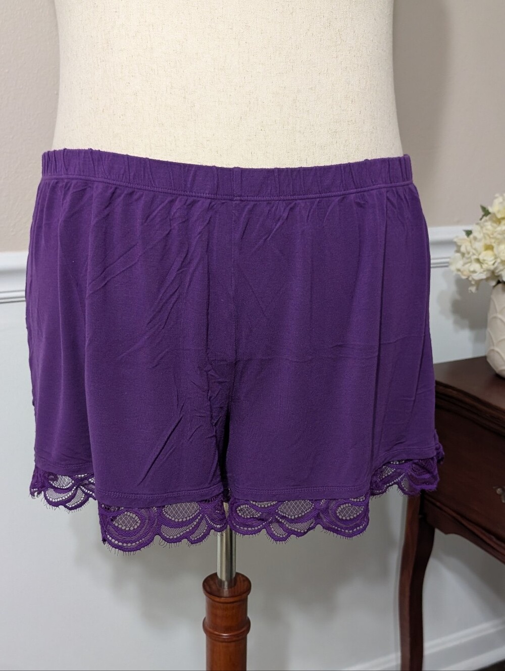 Adore Me Purple Lace Shorts, Size 2X
